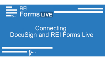 REI Forms Live - Connect to DocuSign
