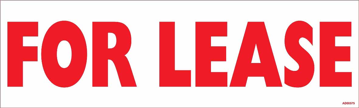 AD00500: FOR LEASE - vinyl self-adhesive sign - SOLD OUT