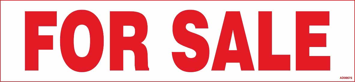 AD00675: FOR SALE - vinyl self-adhesive sign - SOLD OUT