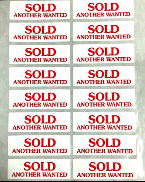 AD00700: SOLD ANOTHER WANTED self-adhesive (16pp) SOLD OUT